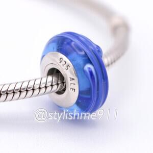 Authentic PANDORA Blue Ribbon Murano Glass - 790612